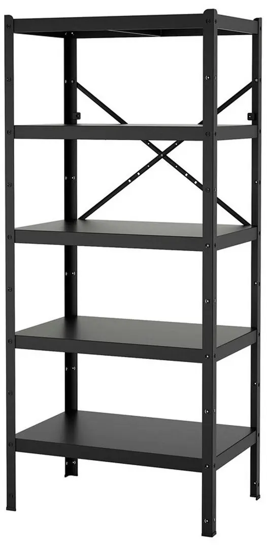 Стеллаж Ikea Bror 85x55x190 (Черный)