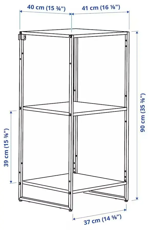 Etajera Ikea Jostein interior/exterior 41x40x90 (Alb)
