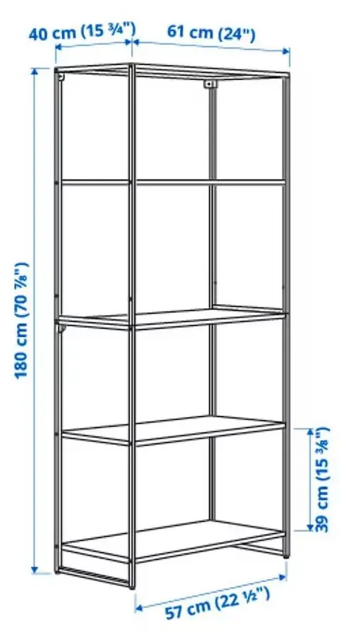 Etajera Ikea Jostein interior/exterior 61x40x180 (Alb)