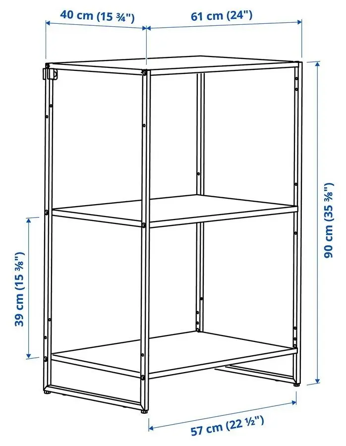 Etajera Ikea Jostein interior/exterior 61x40x90 (Alb)