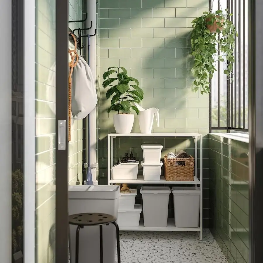 Etajera Ikea Jostein interior/exterior 81x40x90 (Alb)