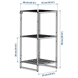 Etajera Ikea Jostein interior/exterior/plasa de sirma 41x40x90 (Alb) Thumb