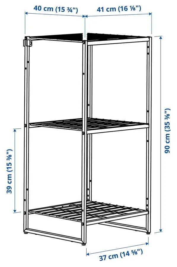 Etajera Ikea Jostein interior/exterior/plasa de sirma 41x40x90 (Alb)
