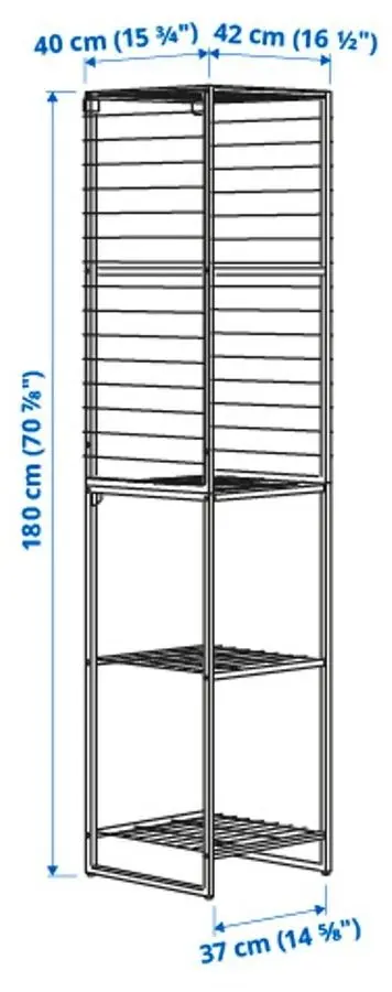 Etajera Ikea Jostein interior/exterior/plasa de sirma 42x40x180 (Alb)