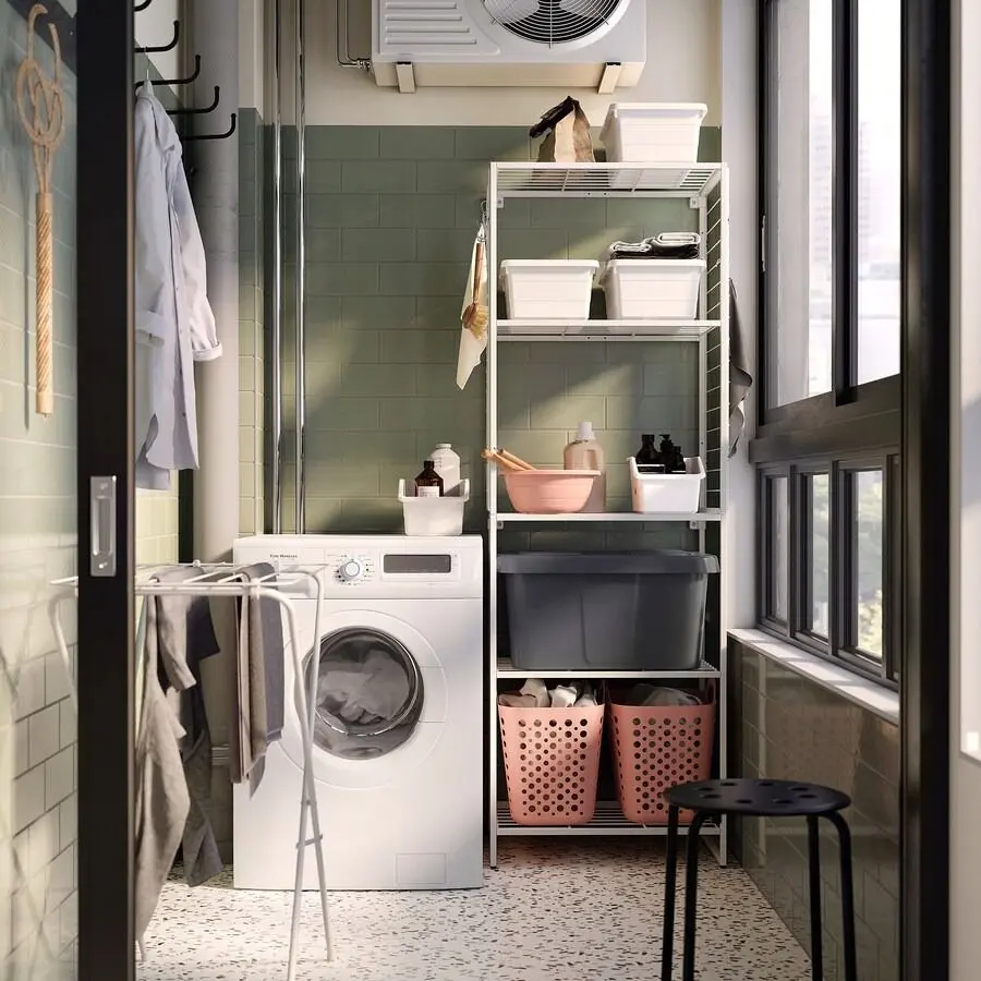 Etajera Ikea Jostein interior/exterior/plasa de sirma 62x40x180 (Alb)