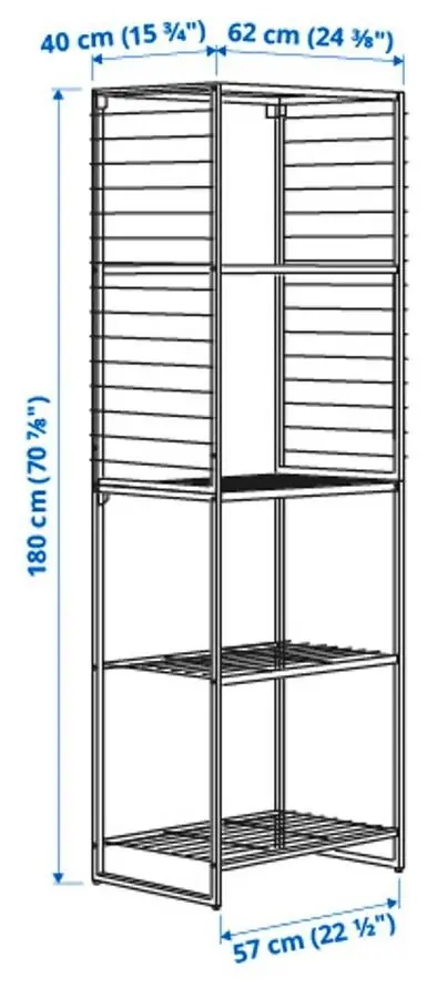 Etajera Ikea Jostein interior/exterior/plasa de sirma 62x40x180 (Alb)