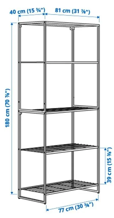 Etajera Ikea Jostein interior/exterior/plasa de sirma 81x40x180 (Alb)