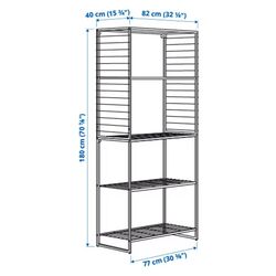 Etajera Ikea Jostein interior/exterior/plasa de sirma 82x40x180 (Alb) Thumb