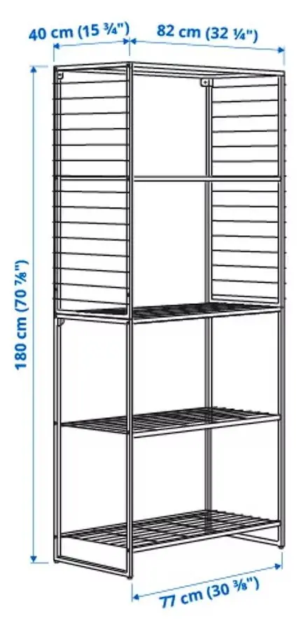 Etajera Ikea Jostein interior/exterior/plasa de sirma 82x40x180 (Alb)