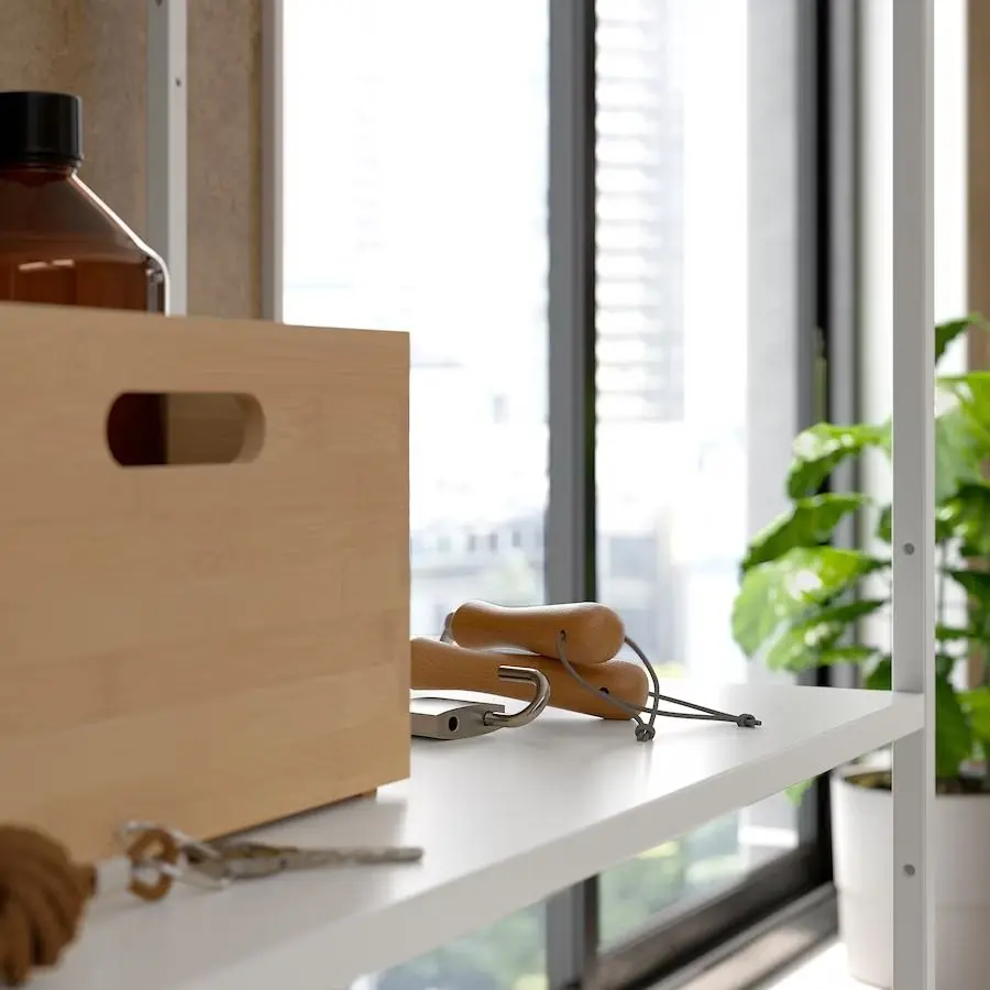 Etajera Ikea Jostein cu recipient 41x40x90 (Alb)