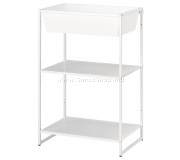 Etajera Ikea Jostein cu recipient 61x40x90 (Alb)