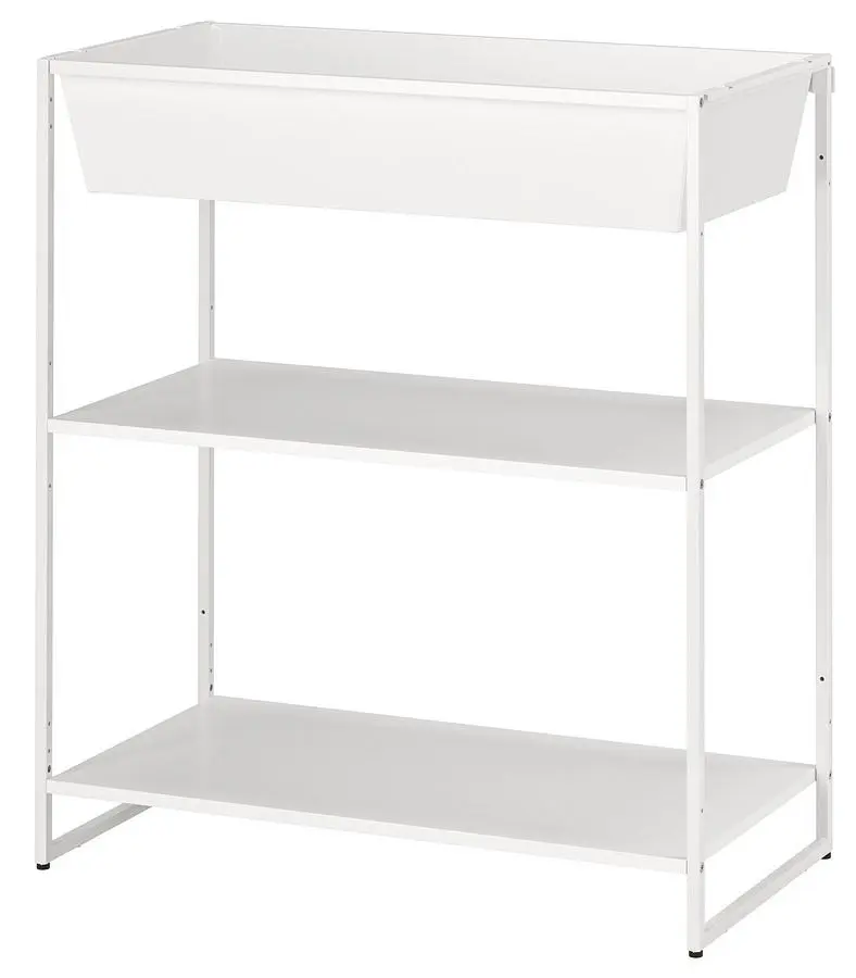 Etajera Ikea Jostein cu recipient 81x40x90 (Alb)