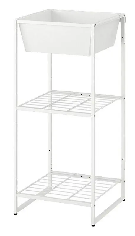 Etajera Ikea Jostein plasa de sirma/recipient 41x40x90 (Alb)