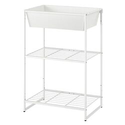 Стеллаж Ikea Jostein сетка/контейнер 61x40x90 (Белый)