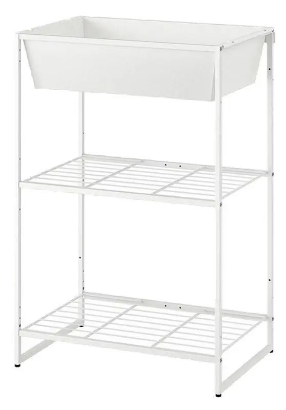 Стеллаж Ikea Jostein сетка/контейнер 61x40x90 (Белый)