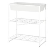 Etajera Ikea Jostein plasa de sirma/recipient 81x40x90 (Alb)