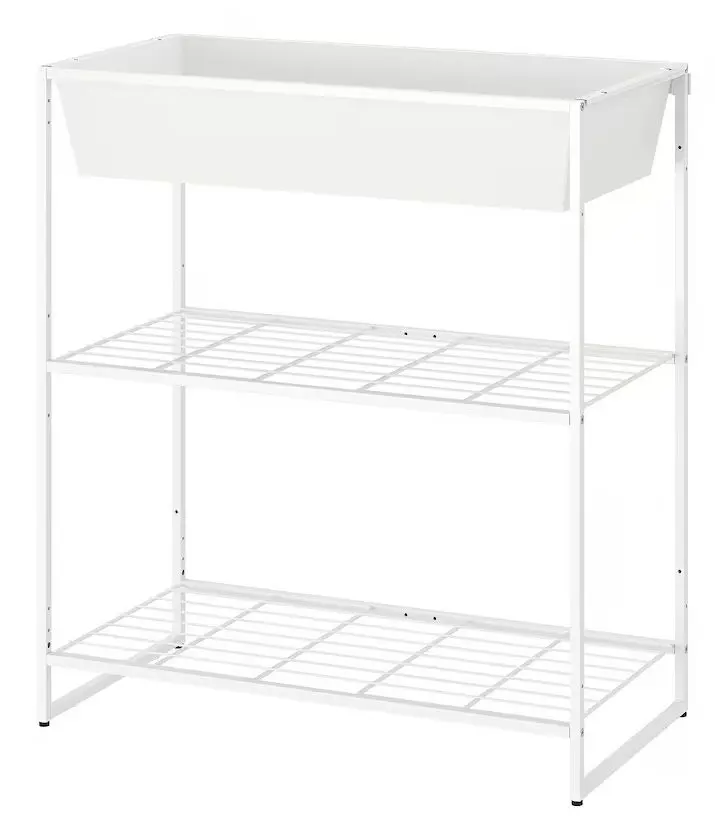 Etajera Ikea Jostein plasa de sirma/recipient 81x40x90 (Alb)