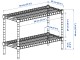 Etajera Ikea Omar galvanizat 60x25x40 (Inox)