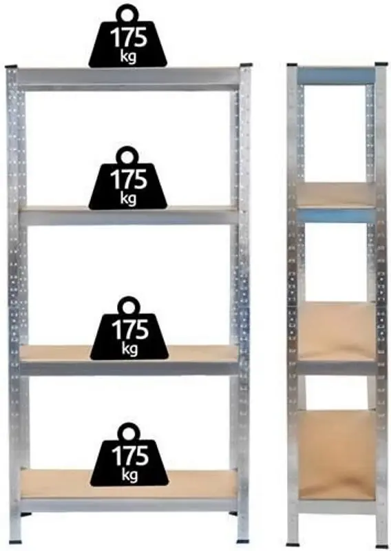 Etajera Malatec 2720 (Silver/Wood)