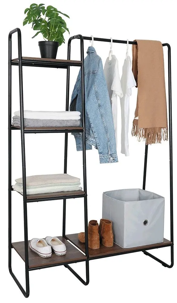 Sistem de depozitare Mobhaus Robyn (Black/Walnut)