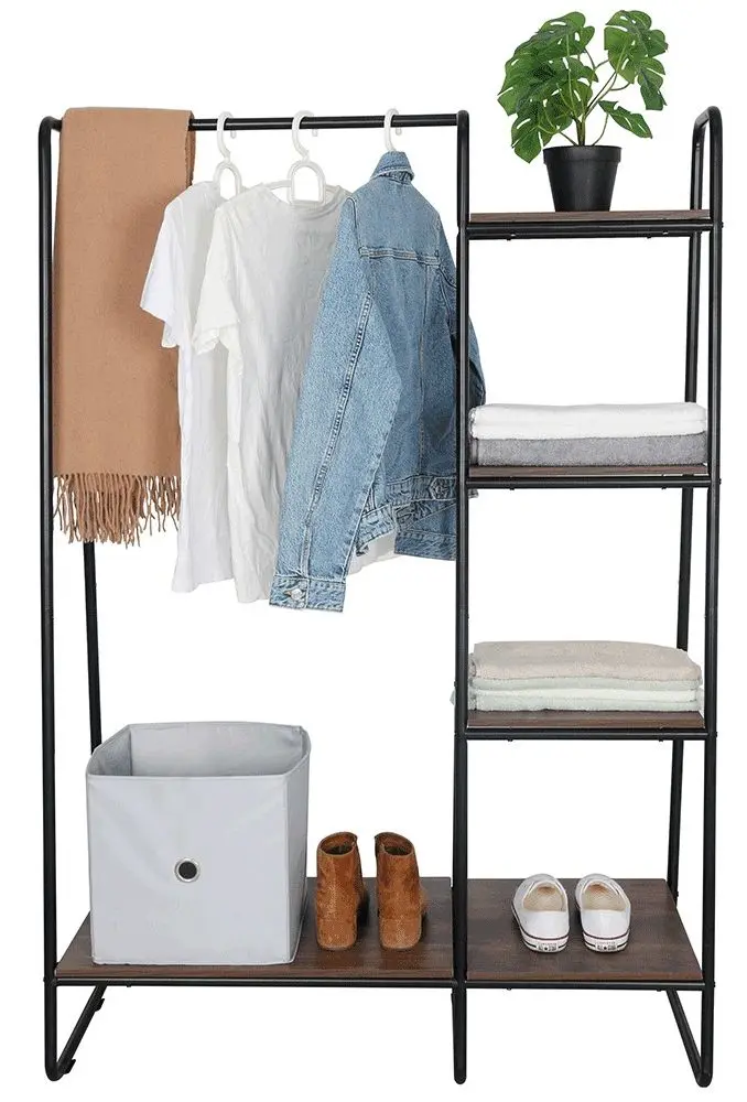 Sistem de depozitare Mobhaus Robyn (Black/Walnut)