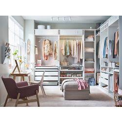 Дополнительный угловой модуль Ikea Pax 4 полки 53x35x201 (Белый) Thumb