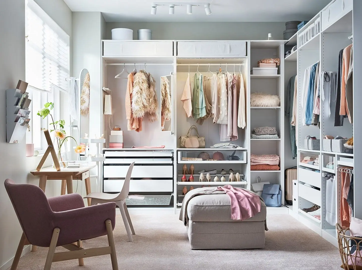 Дополнительный угловой модуль Ikea Pax 4 полки 53x35x201 (Белый) - 2