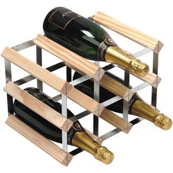 Suport pentru vin RTA Wine0032 Natur 9btl (Wood/Inox) Thumb