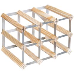 Suport pentru vin RTA Wine0032 Natur 9btl (Wood/Inox)