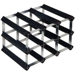 Suport pentru vin RTA Wine0070 9btl (Black Ash/Inox)