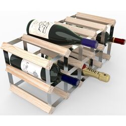 Suport pentru vin RTA Wine0120 Natur 15btl (Wood/Inox) Thumb