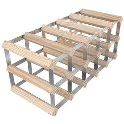 Suport pentru vin RTA Wine0120 Natur 15btl (Wood/Inox)