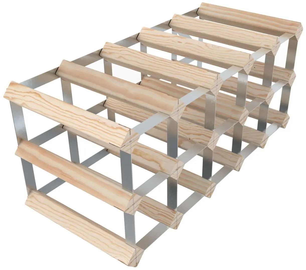 Suport pentru vin RTA Wine0120 Natur 15btl (Wood/Inox)