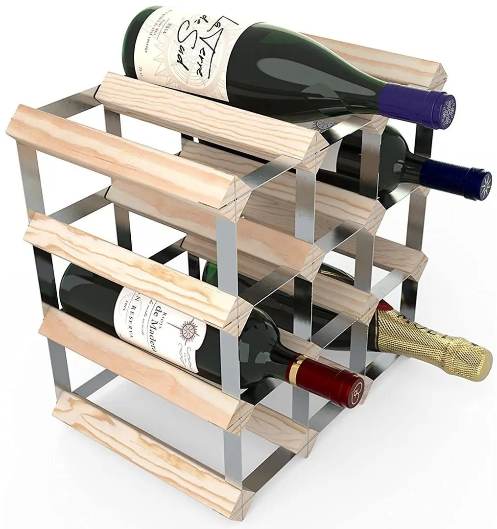 Suport pentru vin RTA Wine0540 Natur 12btl (Wood/Inox) - 4