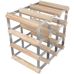 Suport pentru vin RTA Wine0540 Natur 12btl (Wood/Inox)