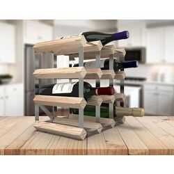 Suport pentru vin RTA Wine0540 Natur 12btl (Wood/Inox) Thumb