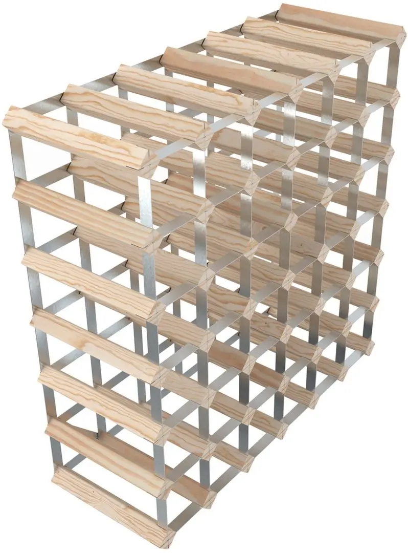 Suport pentru vin RTA Wine3022 Natur 42btl (Wood/Inox)