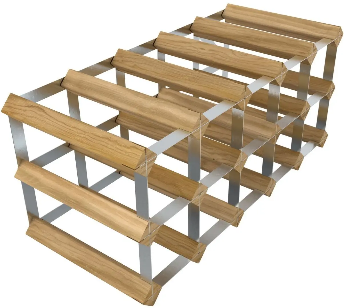 Винная подставка RTA Wine7002 15btl (Light Oak/Inox)