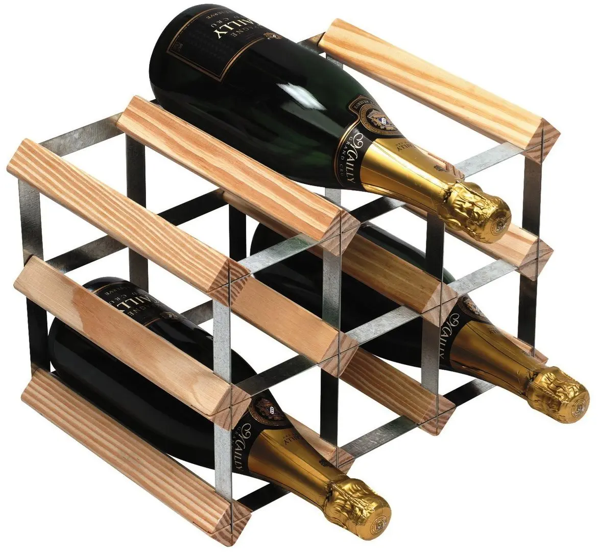 Suport pentru vin RTA Wine7013 9btl (Light Oak/Inox) - 2