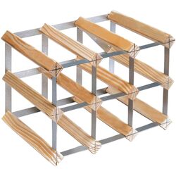 Suport pentru vin RTA Wine7013 9btl (Light Oak/Inox)