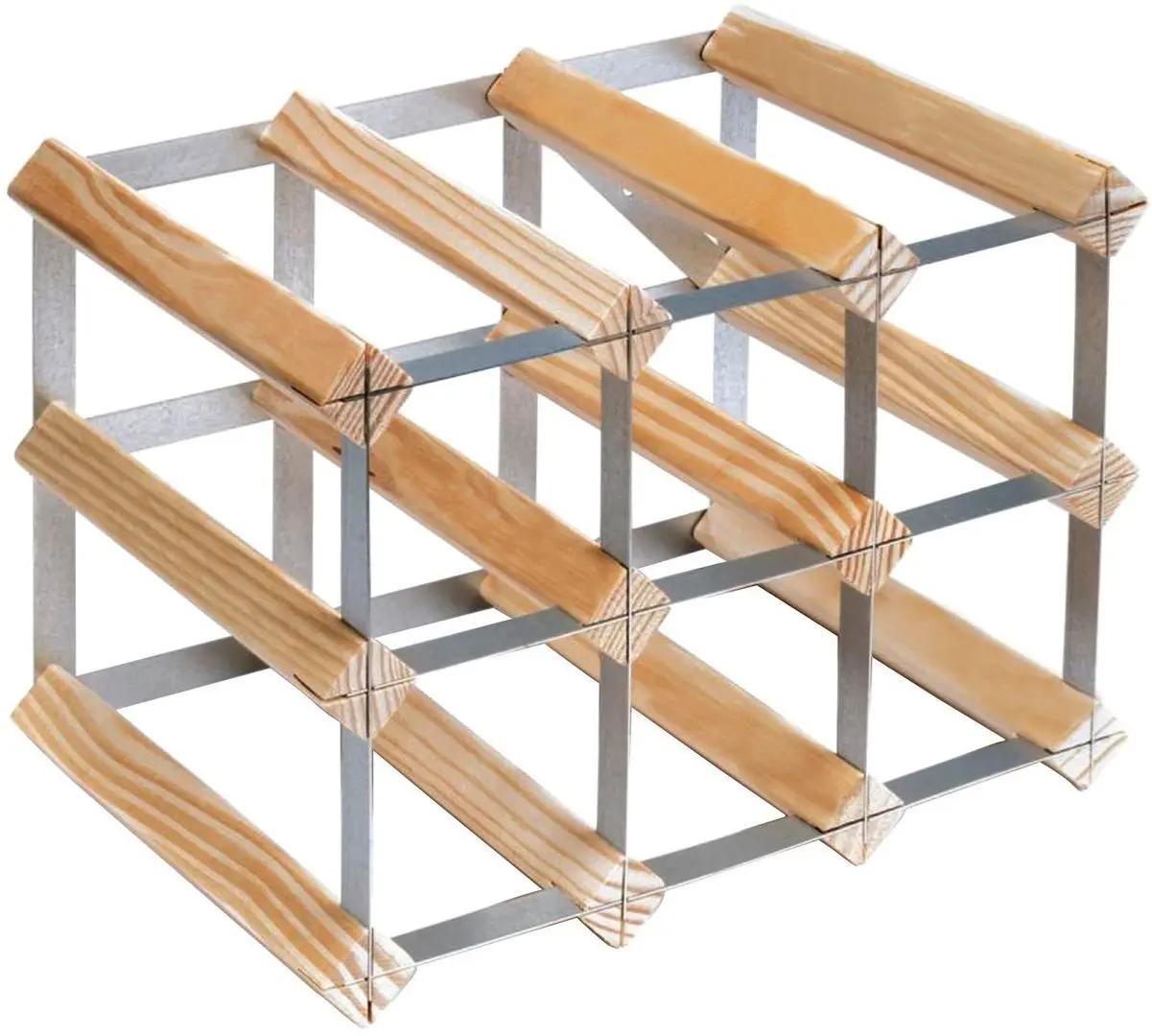 Suport pentru vin RTA Wine7013 9btl (Light Oak/Inox)