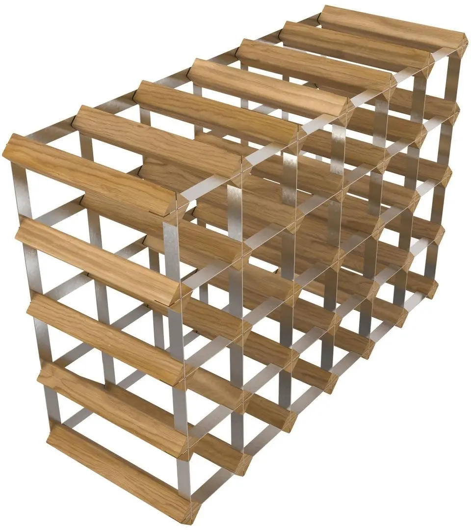 Suport pentru vin RTA Wine7100 30btl (Light Oak/Inox)