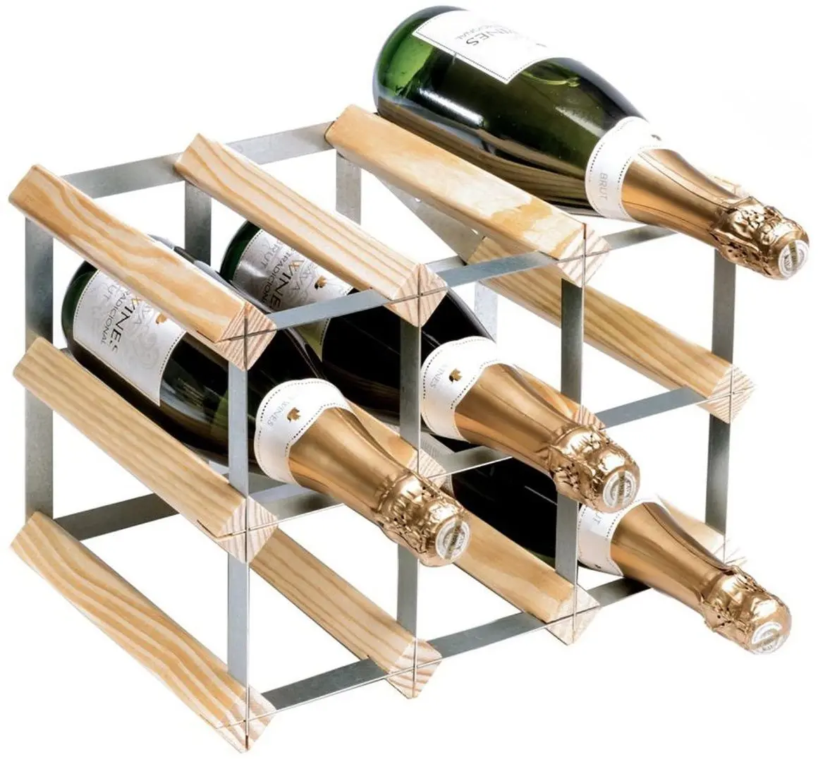 Винная подставка RTA Wnrk0013 Natur 9btl (Wood/Inox) - 4