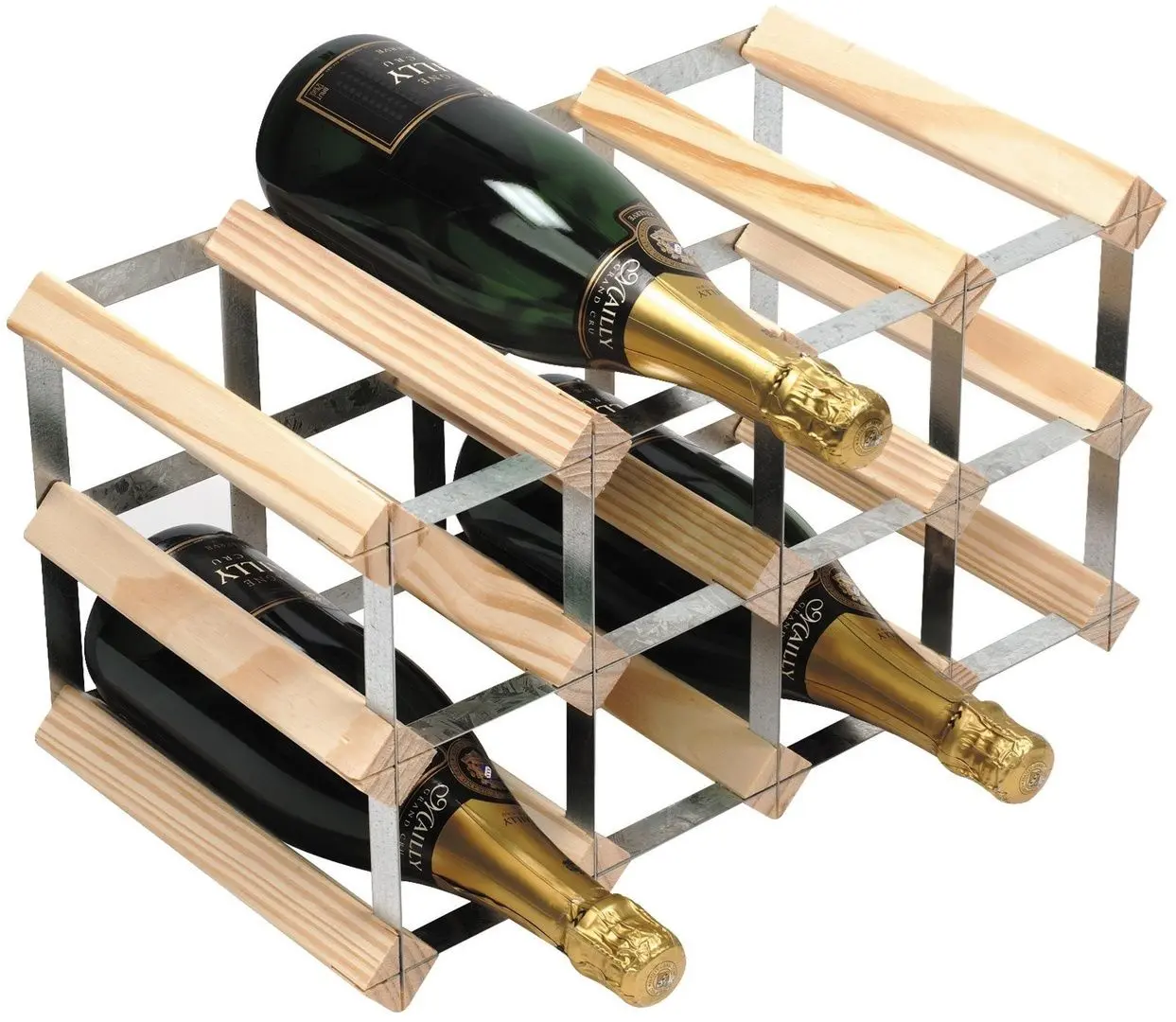 Suport pentru vin RTA Wnrk4000 Natur 12btl (Wood/Inox) - 2