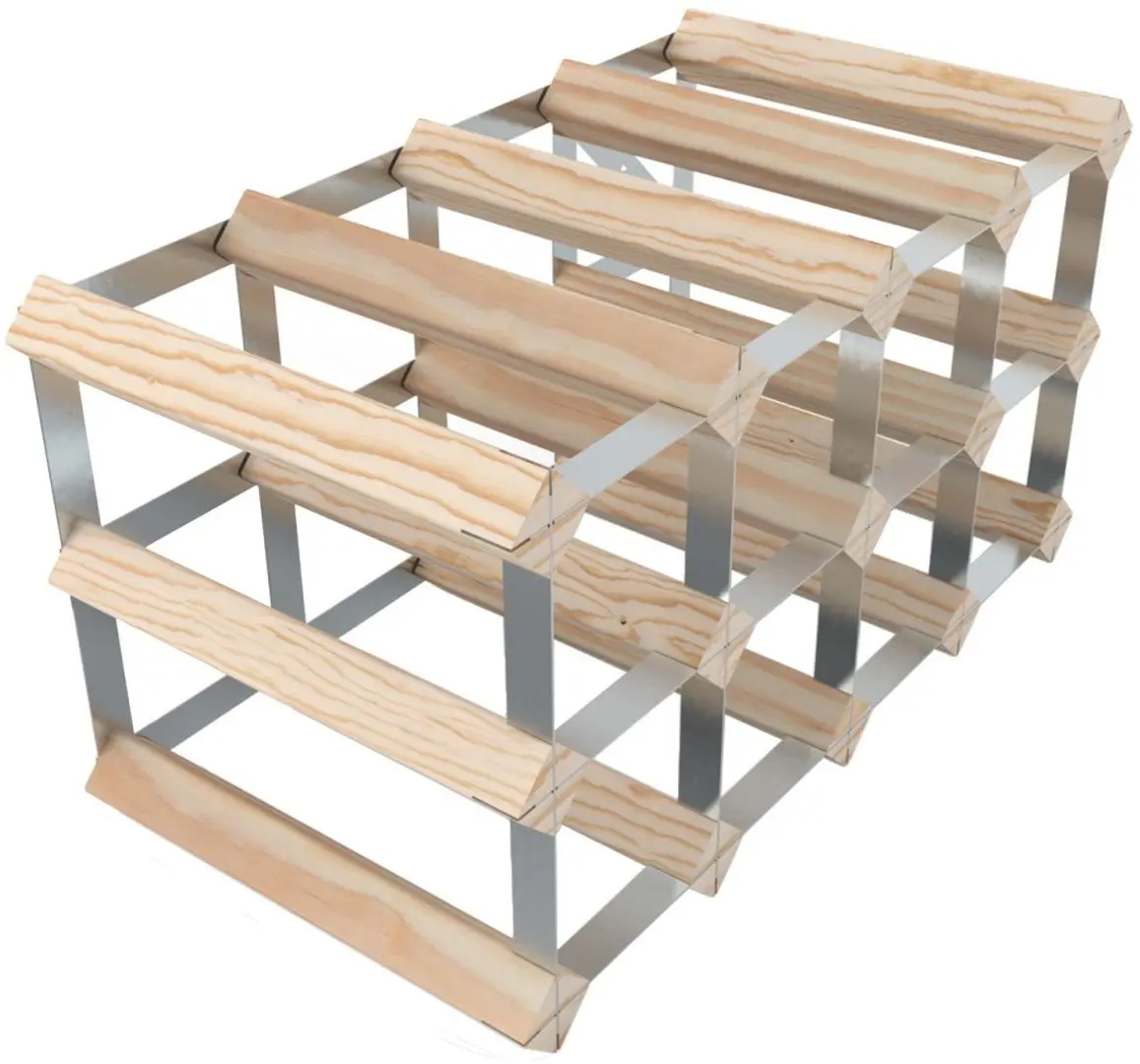 Suport pentru vin RTA Wnrk4000 Natur 12btl (Wood/Inox)