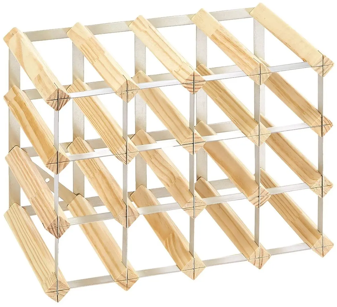 Suport pentru vin RTA Wnrk4003 Natur 16btl (Wood/Inox)