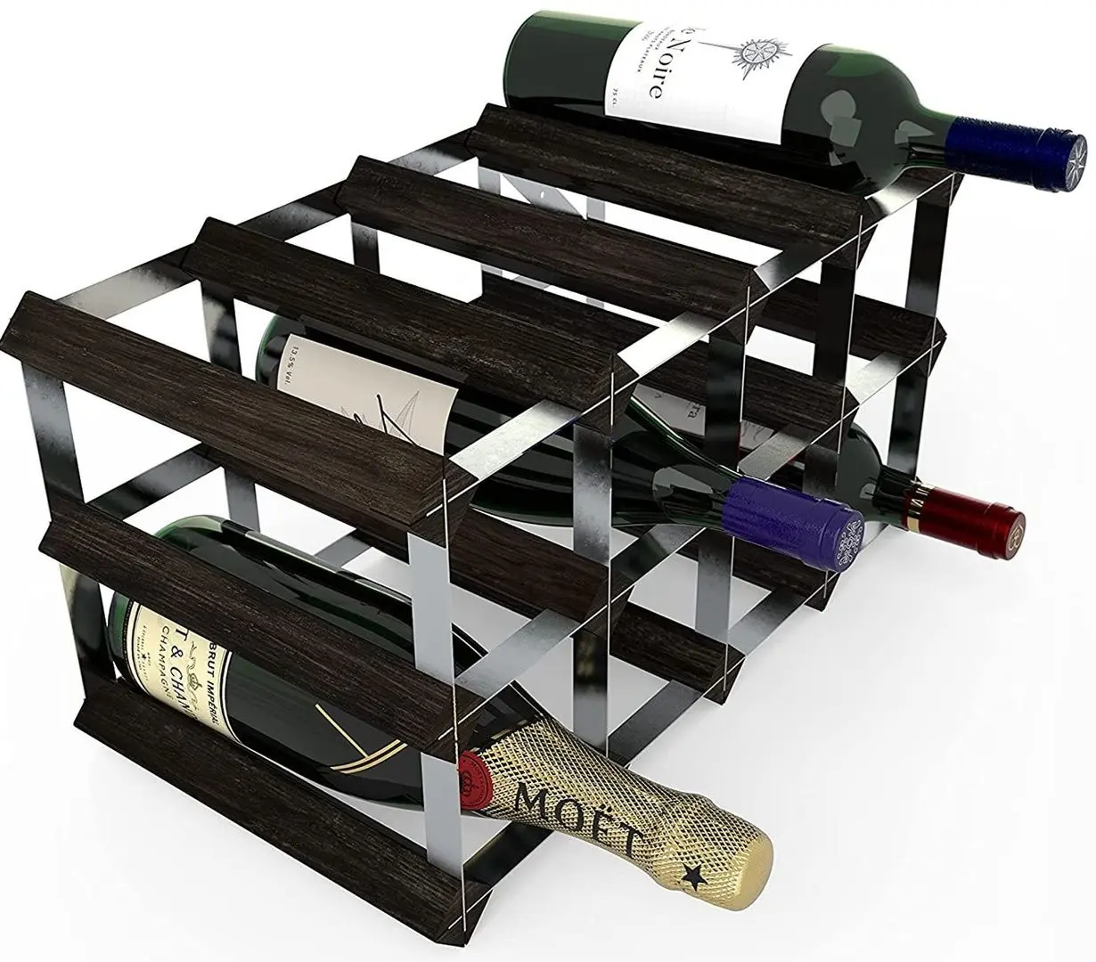 Винная подставка RTA Wnrk4150 12btl (Black Ash/Inox) - 3