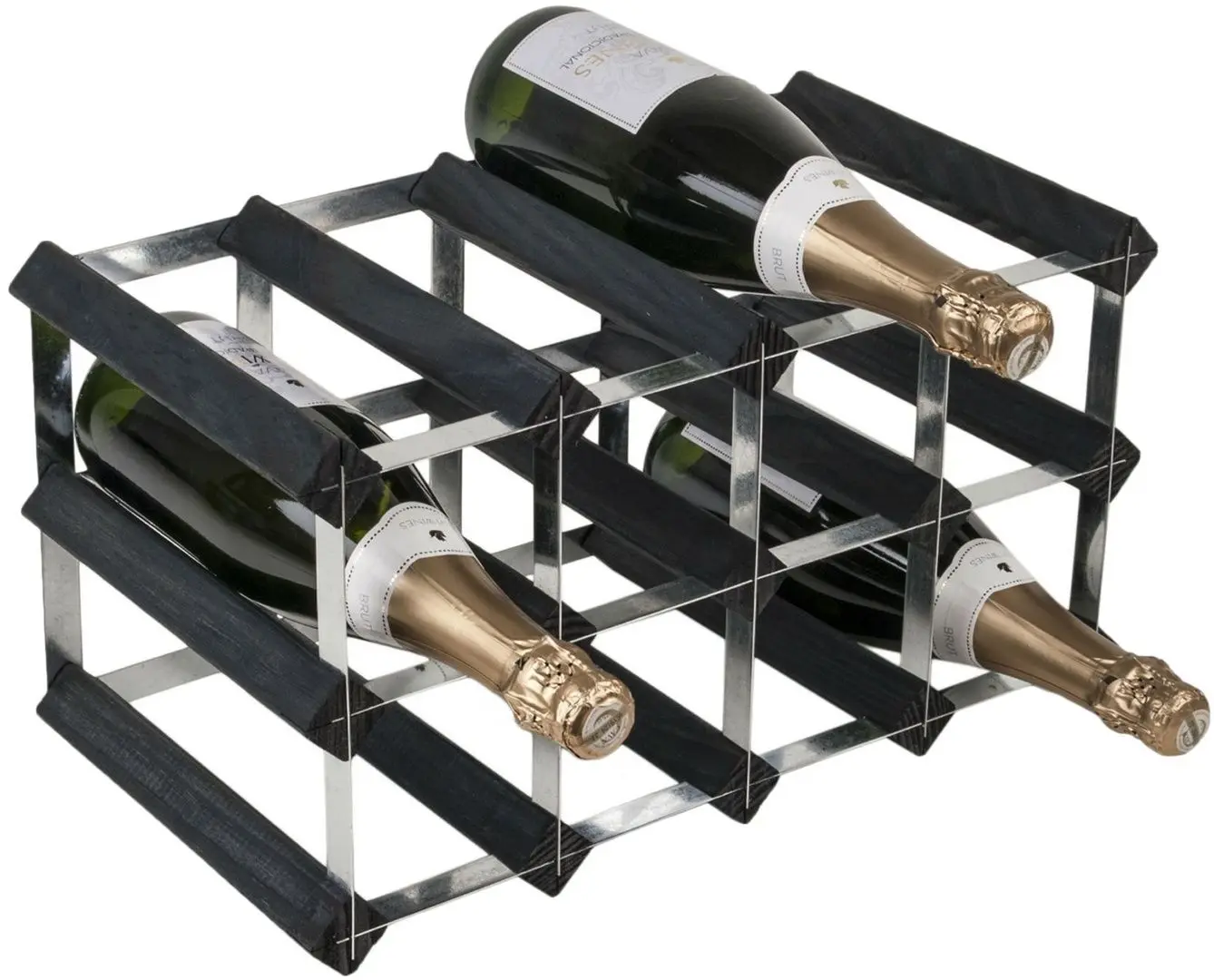 Винная подставка RTA Wnrk4150 12btl (Black Ash/Inox) - 2