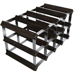 Suport pentru vin RTA Wnrk4150 12btl (Black Ash/Inox)