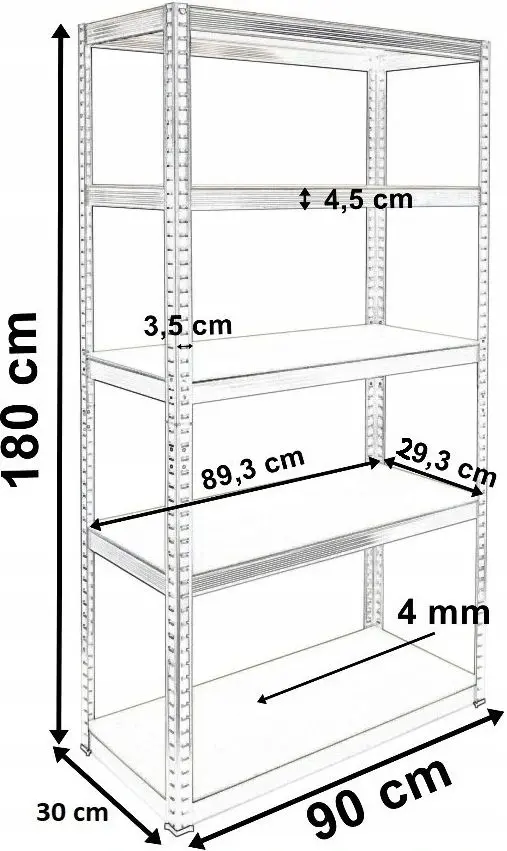 Стеллаж TopEshop G9030 (Silver)
